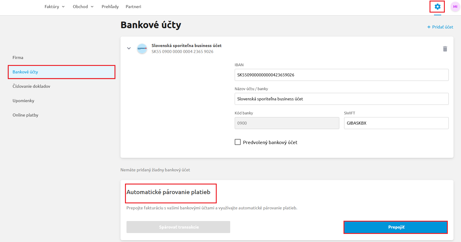 Prepojenie KROS Fakturácie s bankou pre automatické spracovanie pohybov na účte