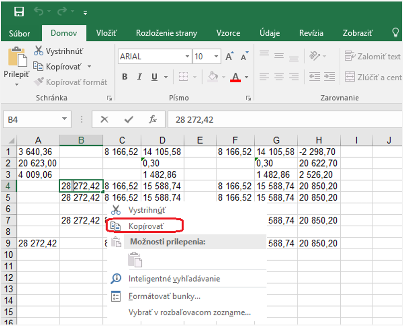 Úprava zostavy v Exceli