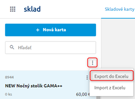 Export do Excelu