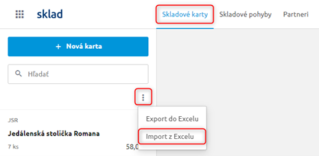 Import z Excelu