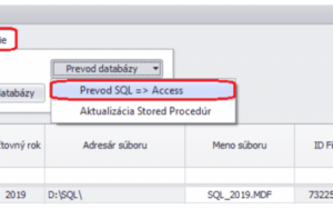 Prevod SQL databázy na Access